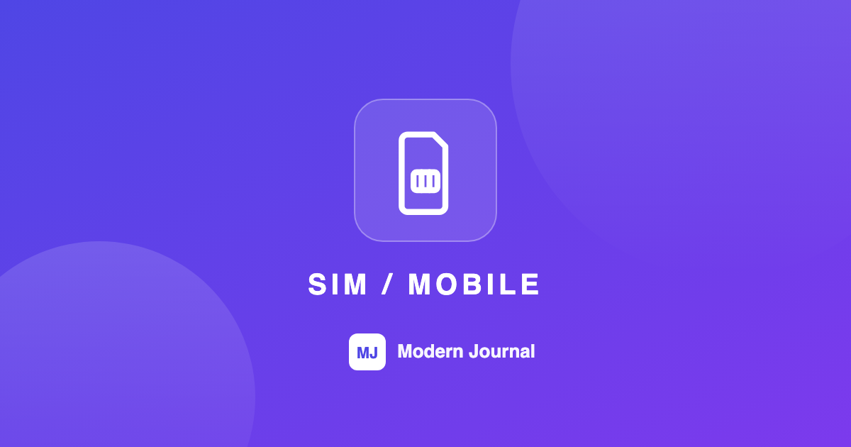 SIM・モバイル通信カテゴリの記事イメージ（Modern Journal）