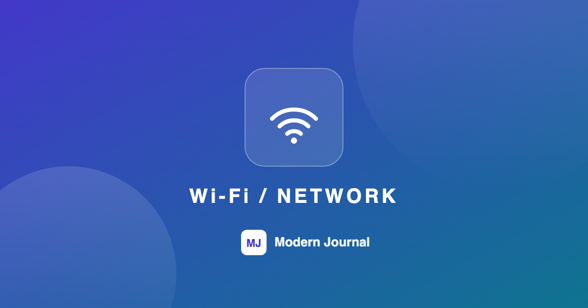 Wi-Fi・ネット回線カテゴリの記事イメージ（Modern Journal）